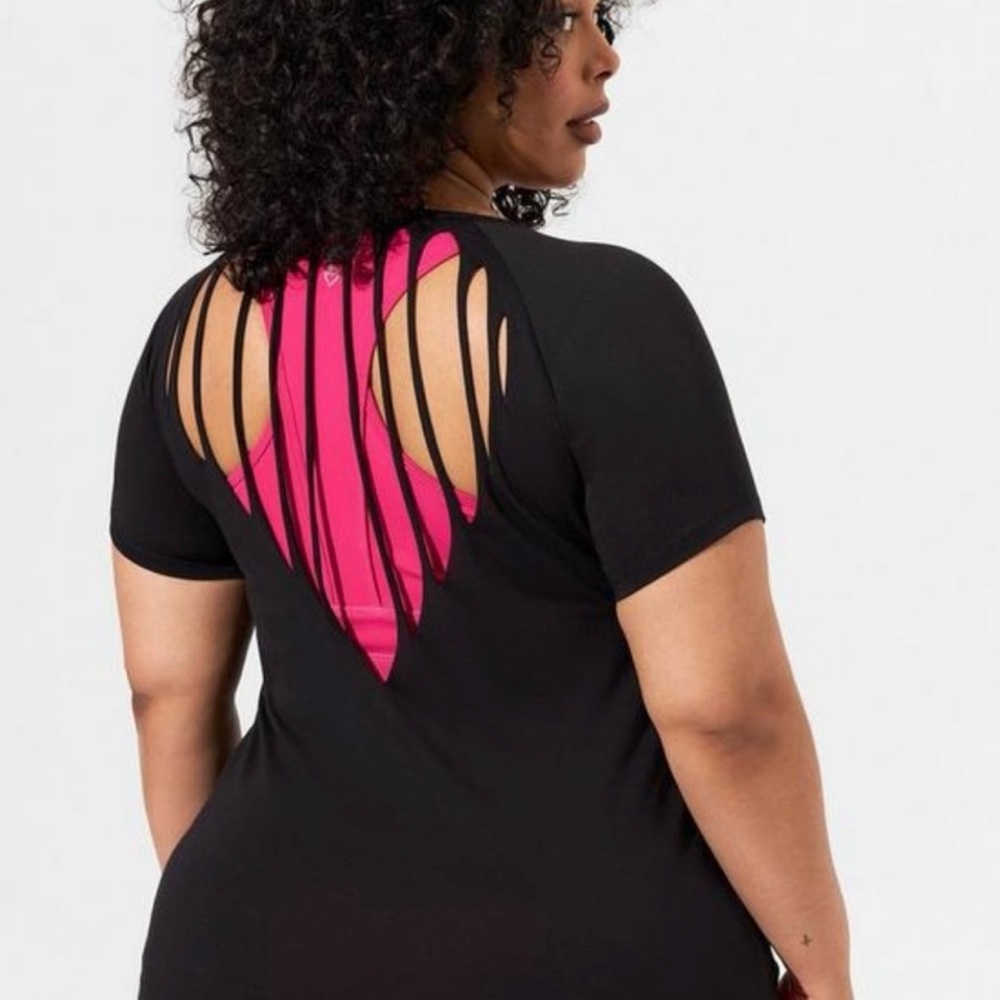 Torrid Black Short Sleeve Cut Out T-Shirt
